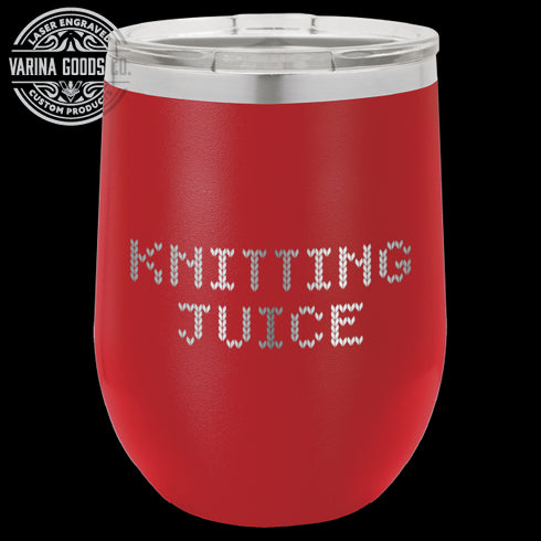 Laser Engraved Knitting Juice Wine Tumbler